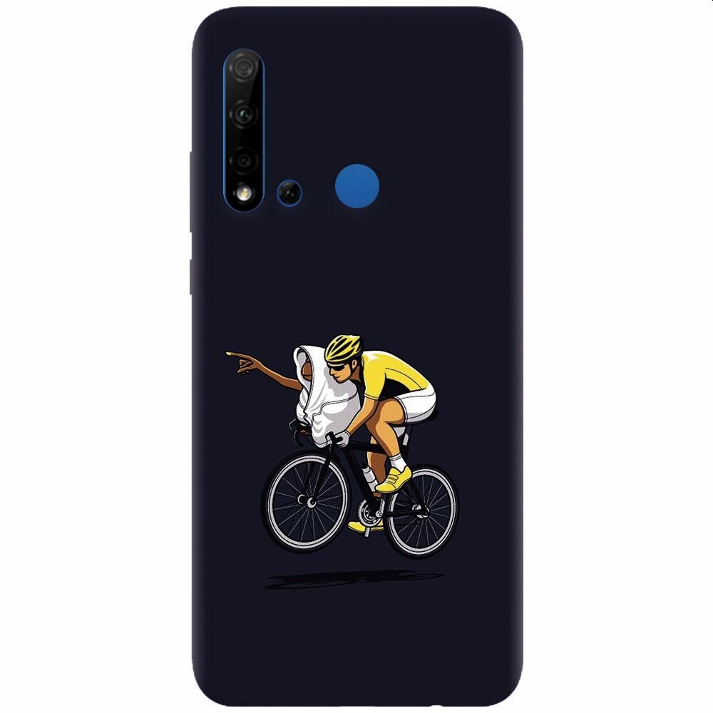 Husa silicon pentru Huawei P20 Lite (2019), ET Riding Bike Funny Illustration