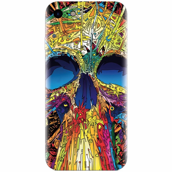Szilikon tok Apple Iphone 5c, Abstract Multicolored Skull telefonhoz
