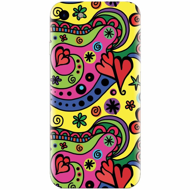Szilikon tok kompatibilis Apple Iphone 5 / 5S / SE, szív színű