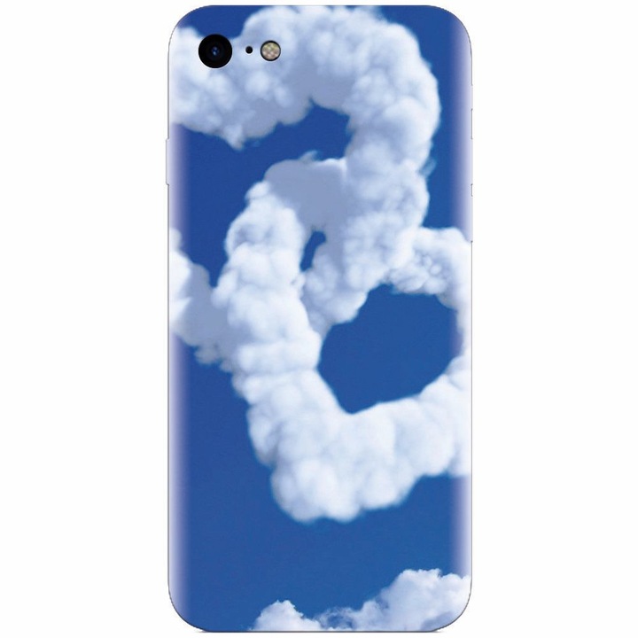 Apple Iphone 5 / 5S / SE, Heart Shaped Clouds Blue Sky telefonnal kompatibilis szilikon tok