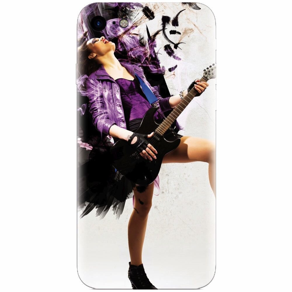 Husa silicon pentru Apple Iphone 7, Rock Music Girl