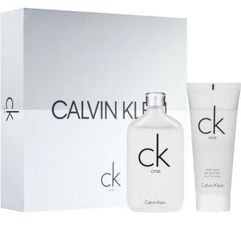 Set Unisex Calvin Klein CK One: Apa de toaleta 50ml + Gel Dus 100ml Set Unisex Calvin Klein CK One: Apa de toaleta 50ml + Gel Dus 100ml