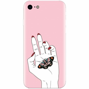 Husa silicon pentru Apple Iphone 5c, Butterfly In Hand Husa silicon pentru Apple Iphone 5c, Butterfly In Hand