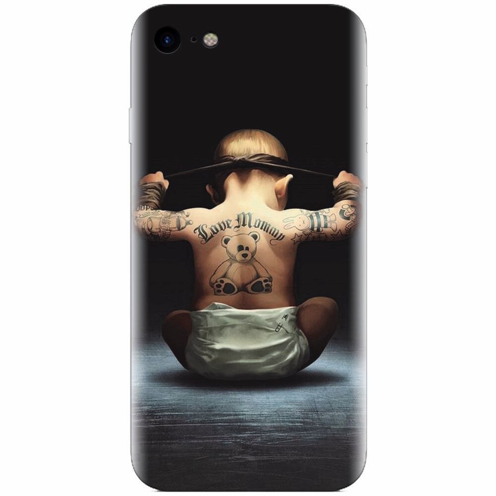 Husa silicon pentru Apple Iphone 5 / 5S / SE, Body Builder Cute Baby Tattoo