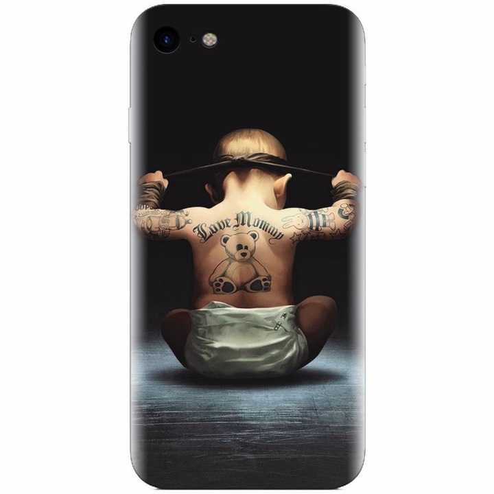 Szilikon tok Apple Iphone 5 / 5S / SE, Body Builder Cute Baby Tattoo telefonhoz
