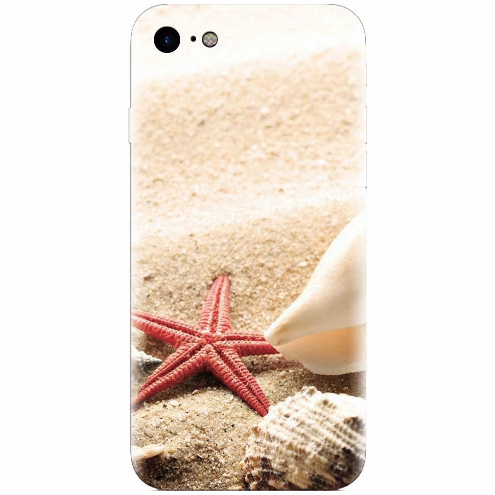 Husa silicon pentru Apple Iphone 6 Plus, Beach Shells And Starfish
