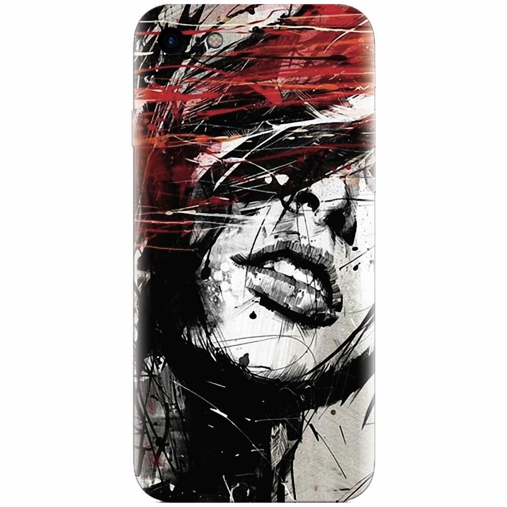 Husa silicon pentru Apple Iphone 5 / 5S / SE, Byroglyphics Woman Drawing