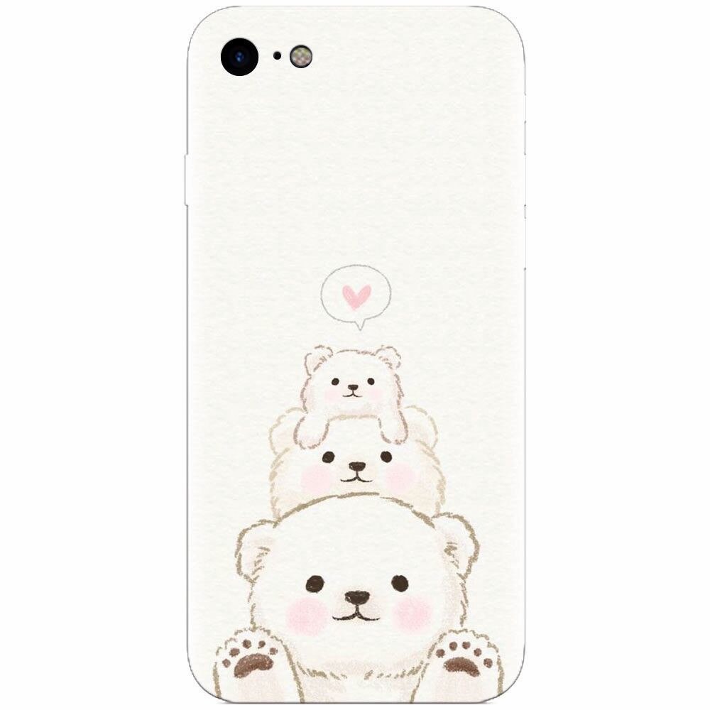 Husa silicon pentru Apple Iphone 5 / 5S / SE, Family Bear
