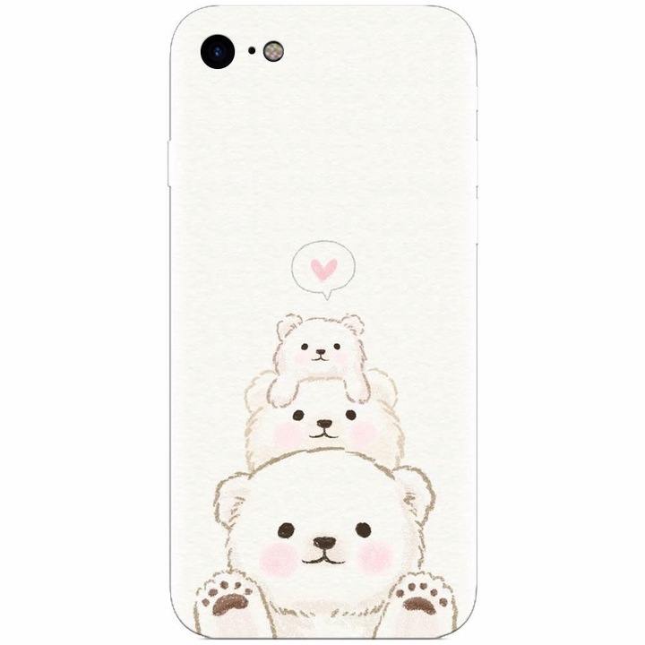 Szilikon tok Apple Iphone 5 / 5S / SE telefonhoz, Family Bear