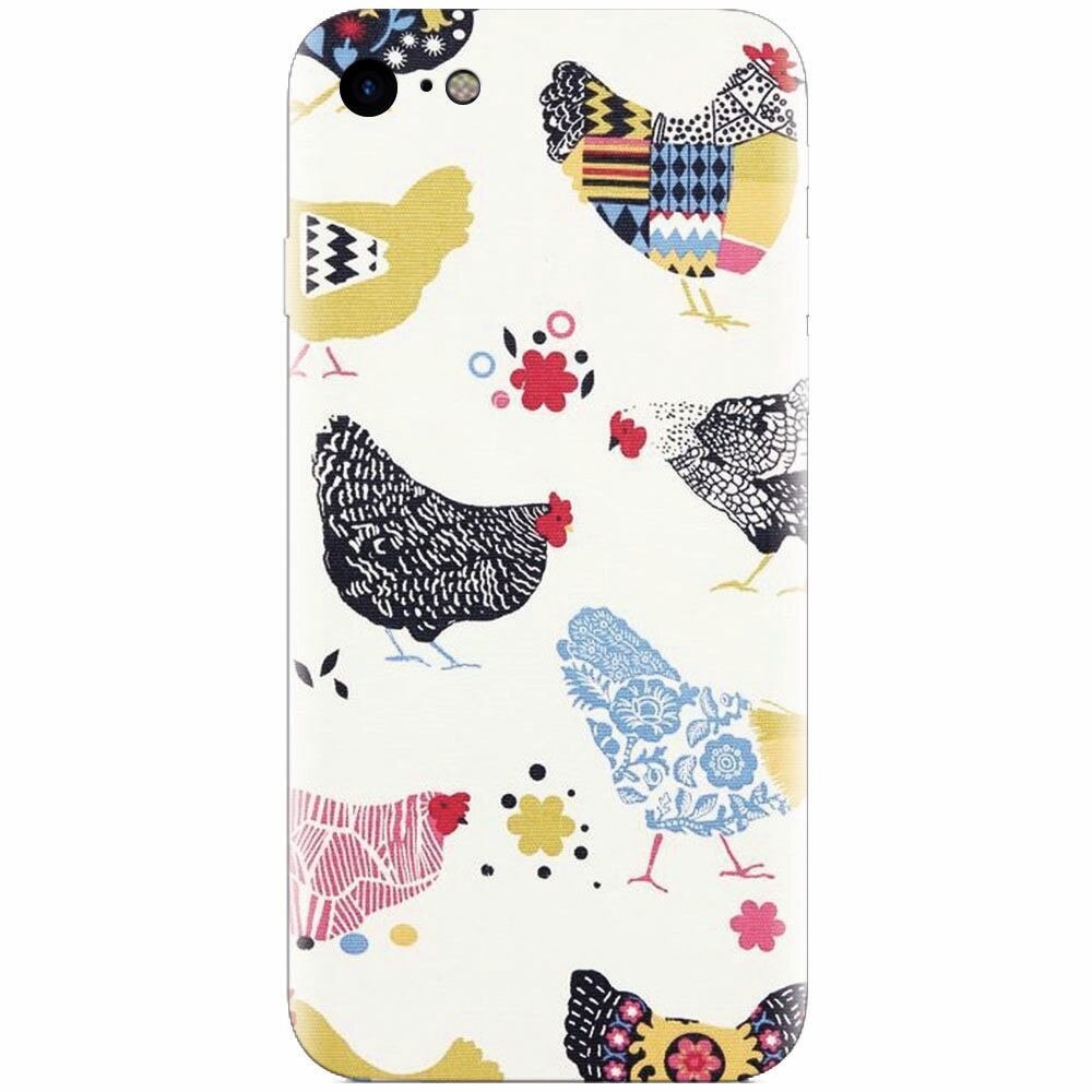 Husa silicon pentru Apple Iphone 5c, Chickens