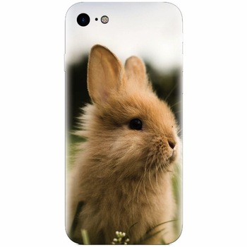 Husa silicon pentru Apple Iphone 6 / 6S, Cute Rabbit In Grass Husa silicon pentru Apple Iphone 6 / 6S, Cute Rabbit In Grass