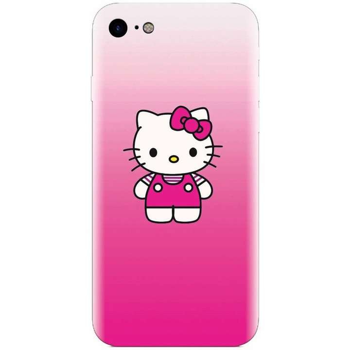 Apple Iphone 5 / 5S / SE szilikon tok, aranyos rózsaszín macska