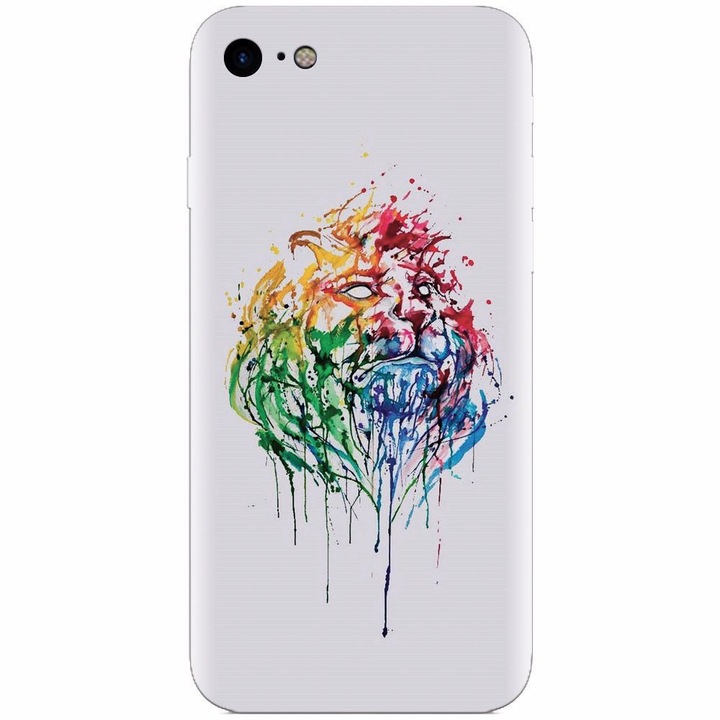 Apple Iphone 6 / 6S-vel kompatibilis szilikon tok, Oroszlánfej festék illusztráció