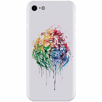 Husa silicon pentru Apple Iphone 5c, Paint Illustration Lion Head Husa silicon pentru Apple Iphone 5c, Paint Illustration Lion Head