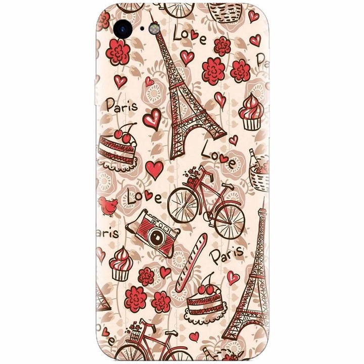 Szilikon tok Apple Iphone 5 / 5S / SE, Paris Love telefonhoz