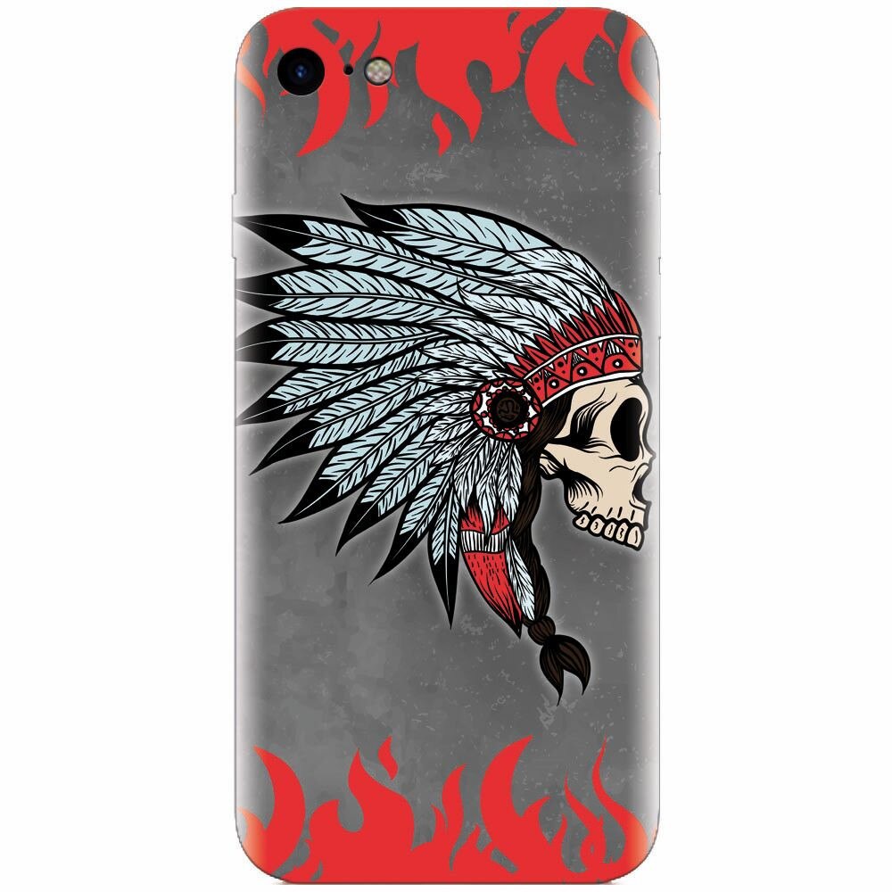 Husa silicon pentru Apple Iphone 5c, Indian Skull