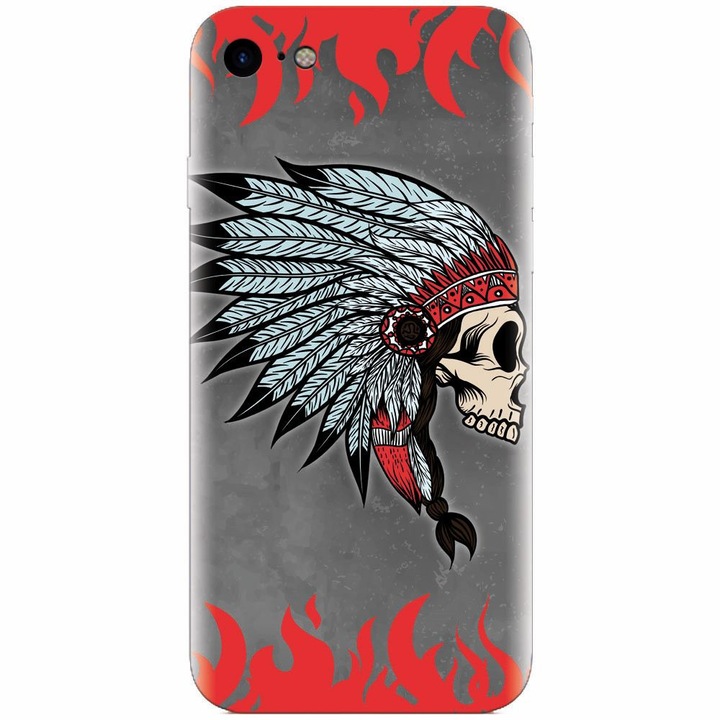 Apple Iphone 5 / 5S / SE, Indian Skull telefonnal kompatibilis szilikon tok