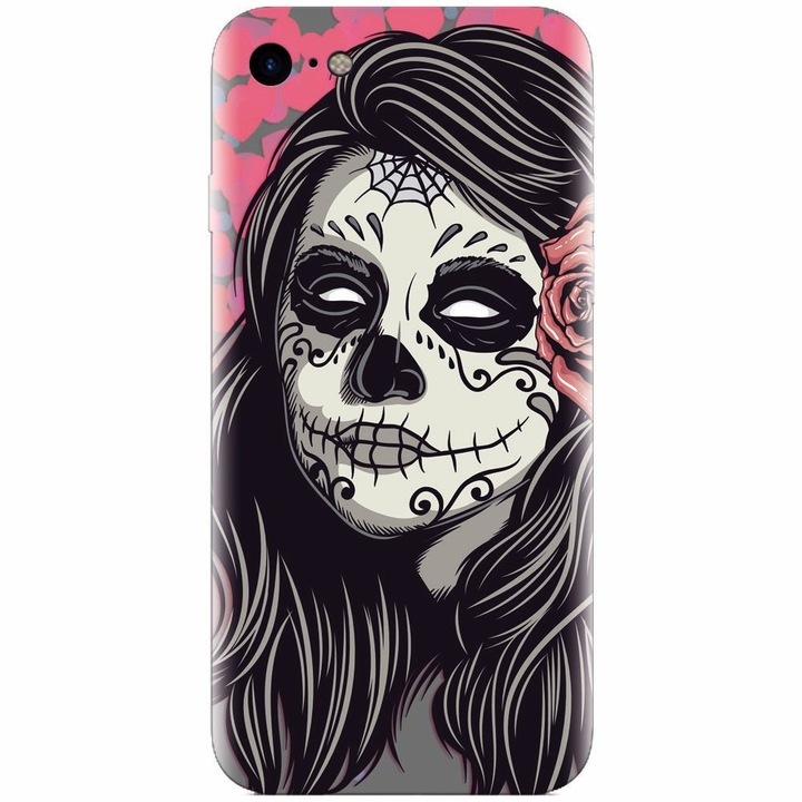Szilikon tok Apple Iphone 5c, Mexican Girl Skull telefonhoz
