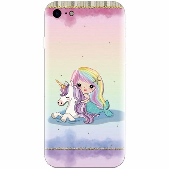 Husa silicon pentru Apple Iphone 5c, Mermaid Unicorn Play Husa silicon pentru Apple Iphone 5c, Mermaid Unicorn Play