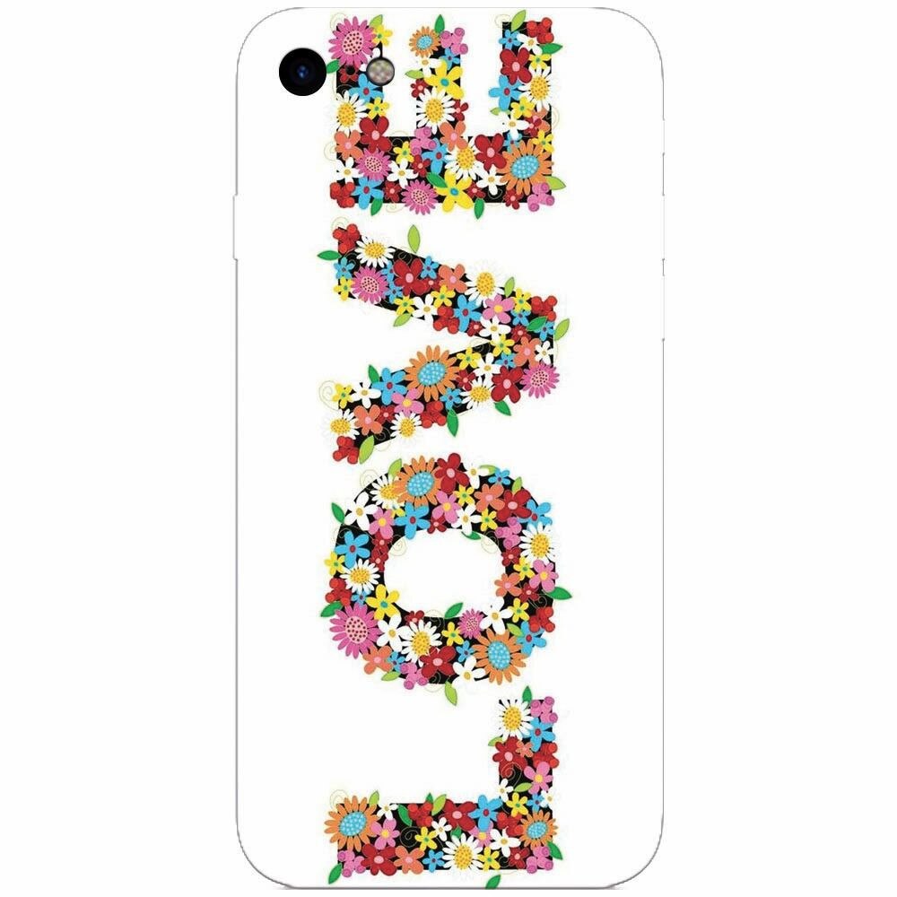 Husa silicon pentru Apple Iphone 5c, Love Made By Flowers