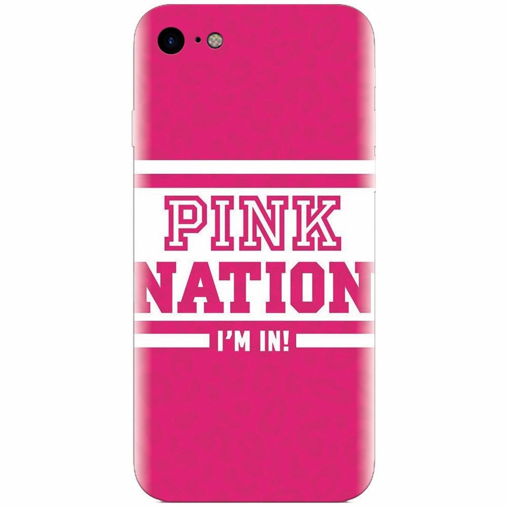 Husa silicon pentru Apple Iphone 8, Pink Nation