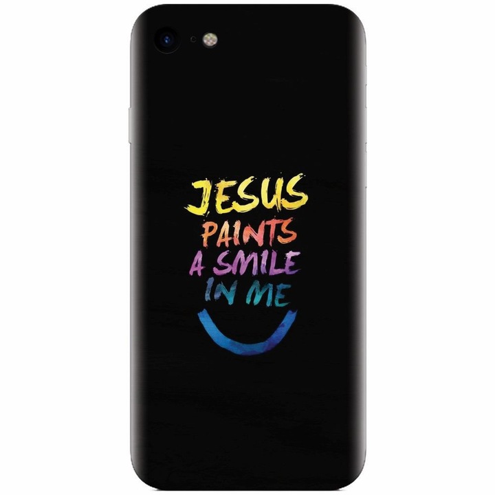 Szilikon tok Apple Iphone 5 / 5S / SE készülékhez, Jesus Paints A Smile In Me