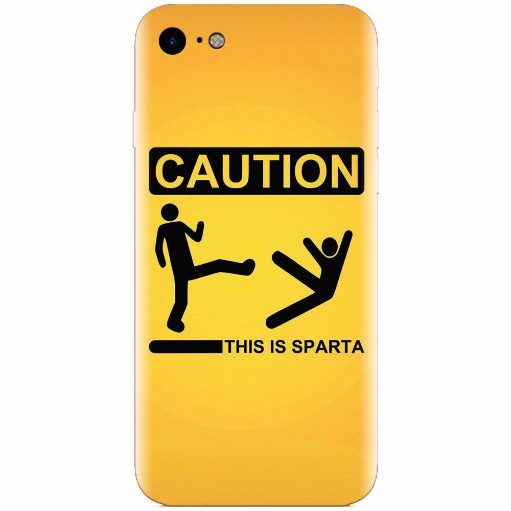 Husa silicon pentru Apple Iphone 7, This Is Sparta Funny Illustration