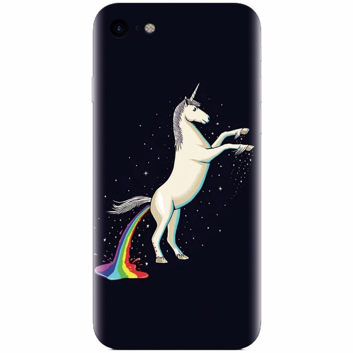 Szilikon tok Apple Iphone 5 / 5S / SE-hez, Unicorn Shitting Rainbows modell