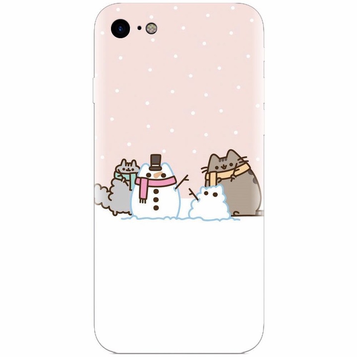 Szilikon tok Apple Iphone 5 / 5S / SE, Cat And Snowman telefonokhoz