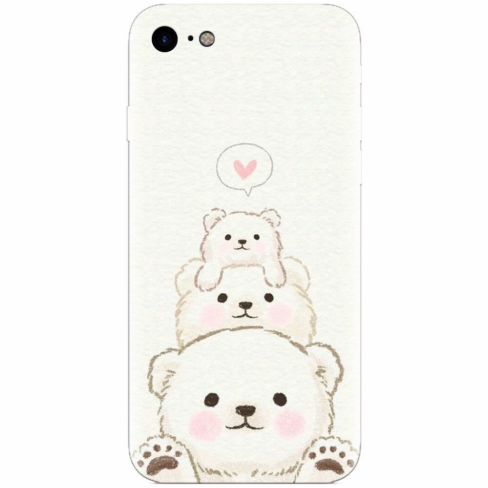 Husa silicon pentru Apple Iphone 5 / 5S / SE, Bear Family