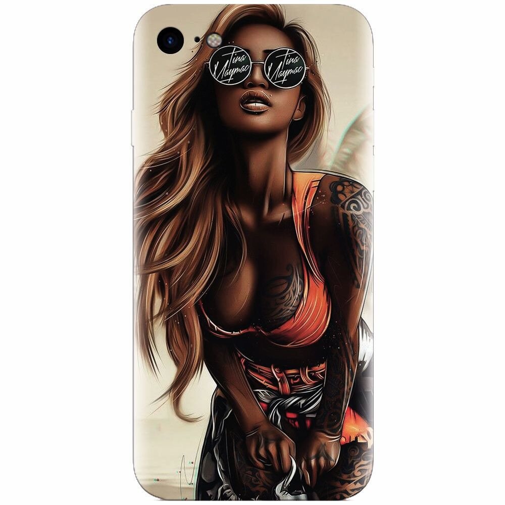 Husa silicon pentru Apple Iphone 5c, Tattoed Girl