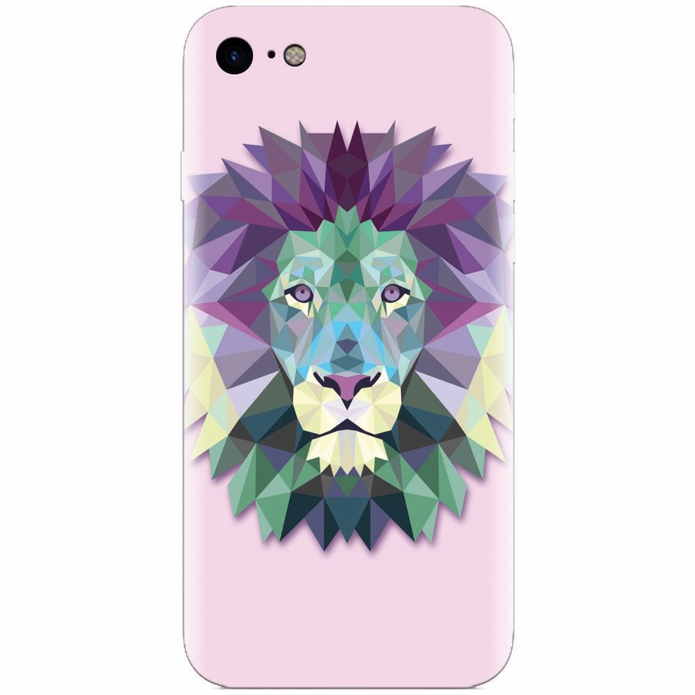 Husa silicon pentru Apple Iphone 8, Polygon Lion