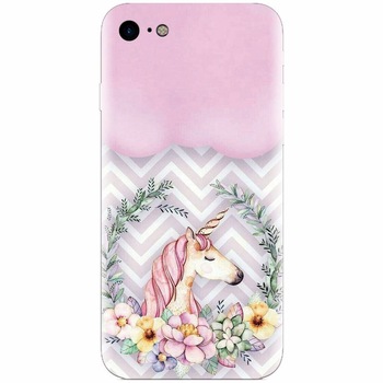 Husa silicon pentru Apple Iphone 5 / 5S / SE, Aesthetic Unicorn Husa silicon pentru Apple Iphone 5 / 5S / SE, Aesthetic Unicorn