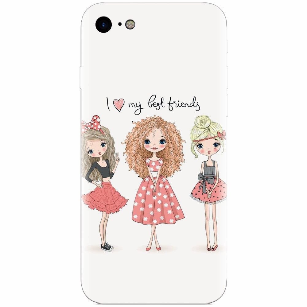 Husa silicon pentru Apple Iphone 5c, I Love My Best Friends
