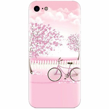 Husa silicon pentru Apple Iphone 5 / 5S / SE, Pink Spring Husa silicon pentru Apple Iphone 5 / 5S / SE, Pink Spring