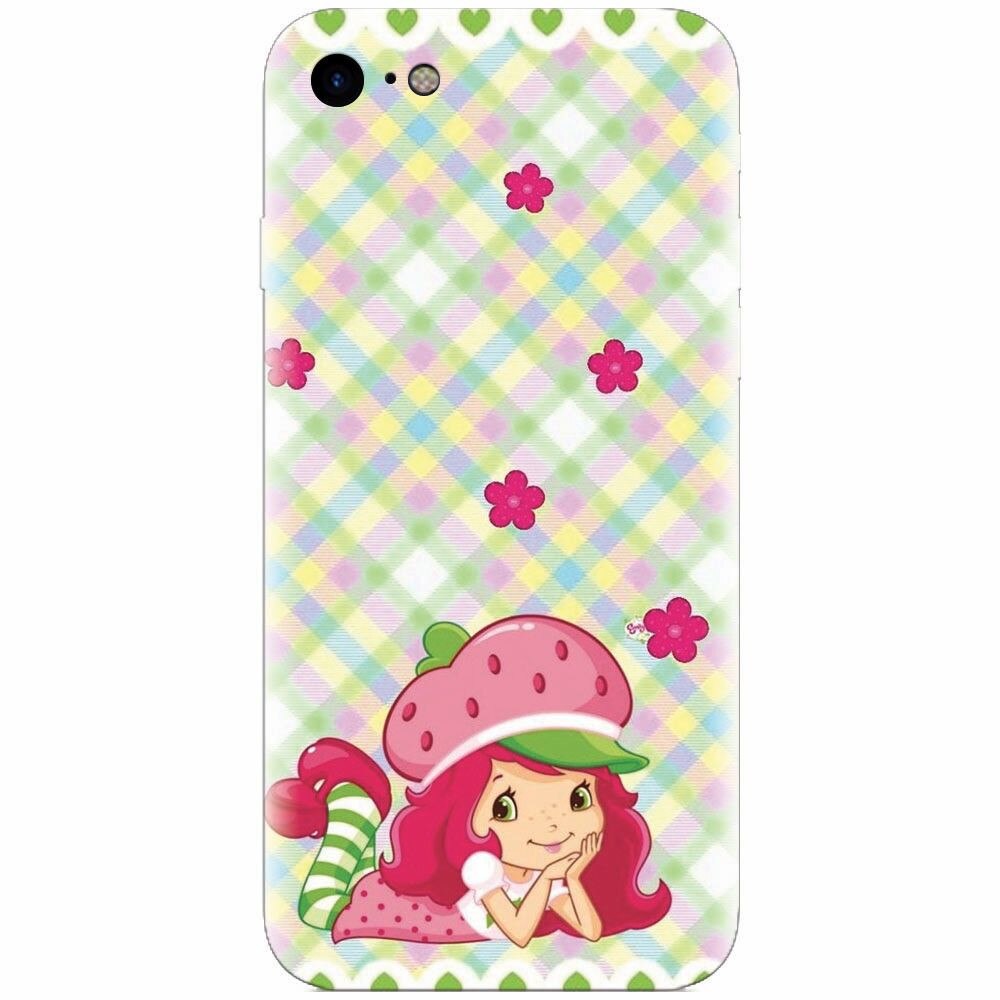 Husa silicon pentru Apple Iphone 8, Strawberry Girl