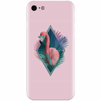 Husa silicon pentru Apple Iphone 5c, Flamingo With Sunglass Husa silicon pentru Apple Iphone 5c, Flamingo With Sunglass