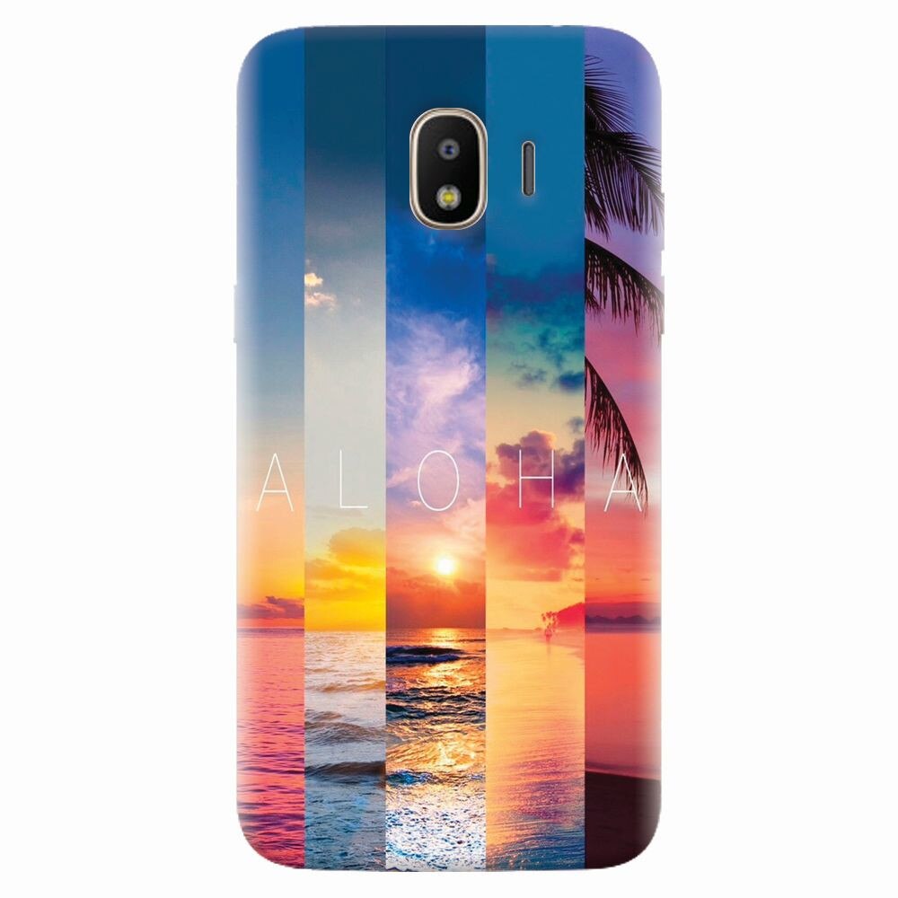Husa silicon pentru Samsung Galaxy J2 pro 2018, Aloha Summer Stripes