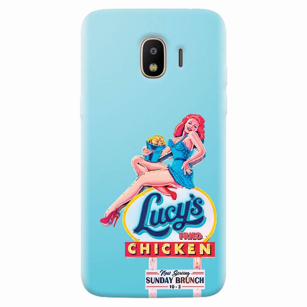 Husa silicon pentru Samsung Galaxy J4 2018, American Vintage Restaurant Sign