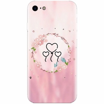 Husa silicon pentru Apple Iphone 5 / 5S / SE, Heart Baloons Husa silicon pentru Apple Iphone 5 / 5S / SE, Heart Baloons