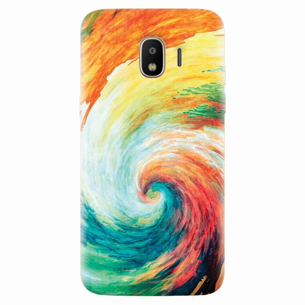 Husa silicon pentru Samsung Galaxy J4 2018, Big Wave Painting