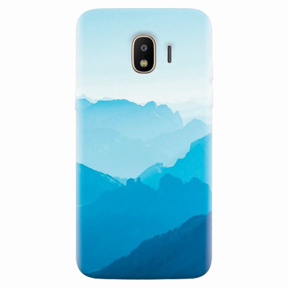 Husa silicon pentru Samsung Galaxy J4 2018, Blue Mountain Crests