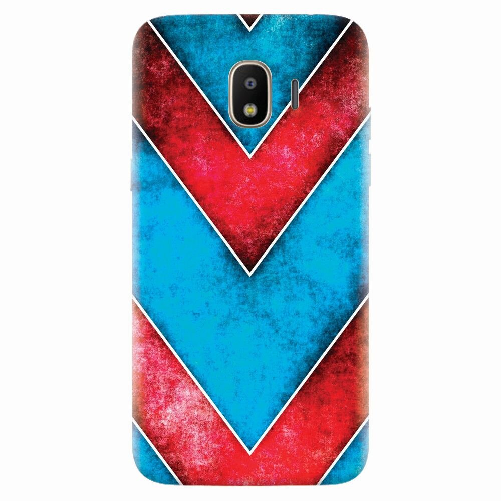 Husa silicon pentru Samsung Galaxy J4 2018, Blue And Red Abstract