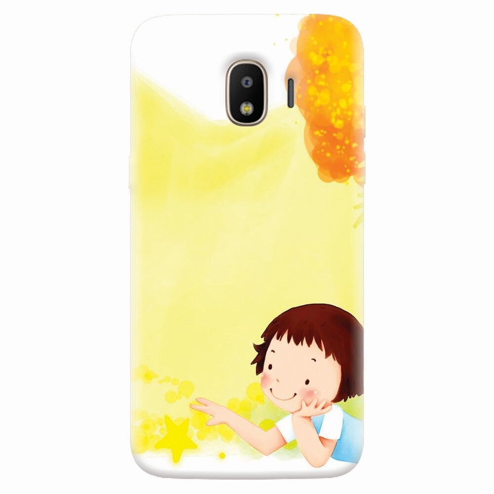 Husa silicon pentru Samsung Galaxy J4 2018, Child Autumn Paint Hd