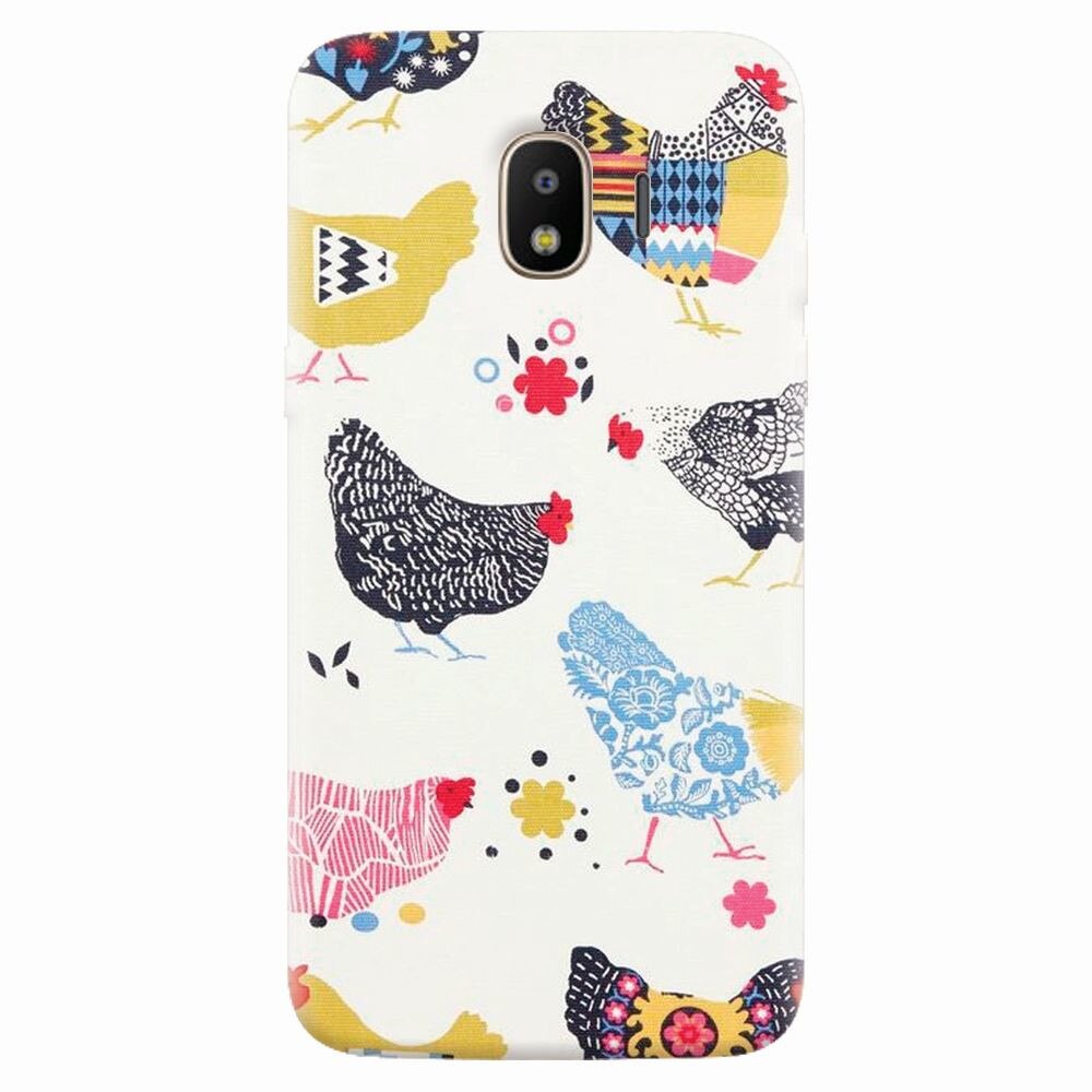 Husa silicon pentru Samsung Galaxy J4 2018, Chickens