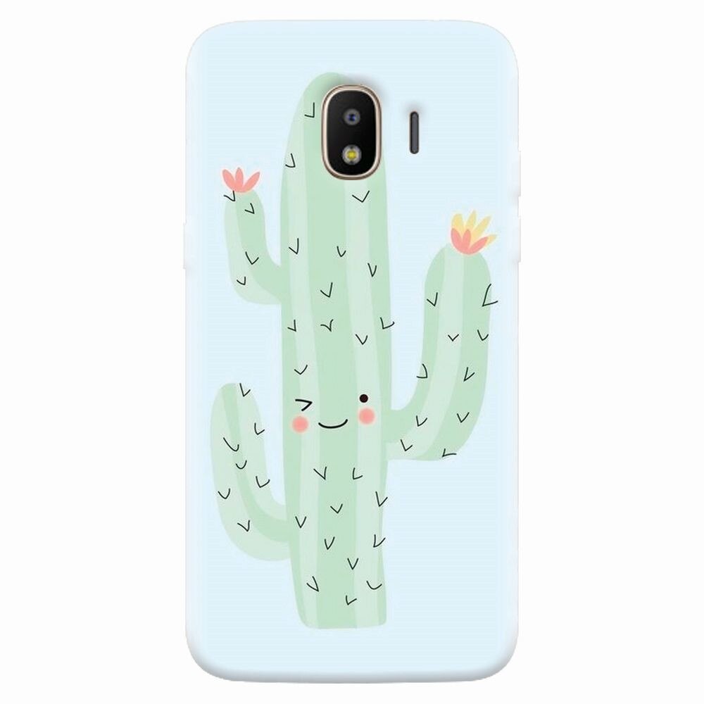 Husa silicon pentru Samsung Galaxy J4 2018, Cactus