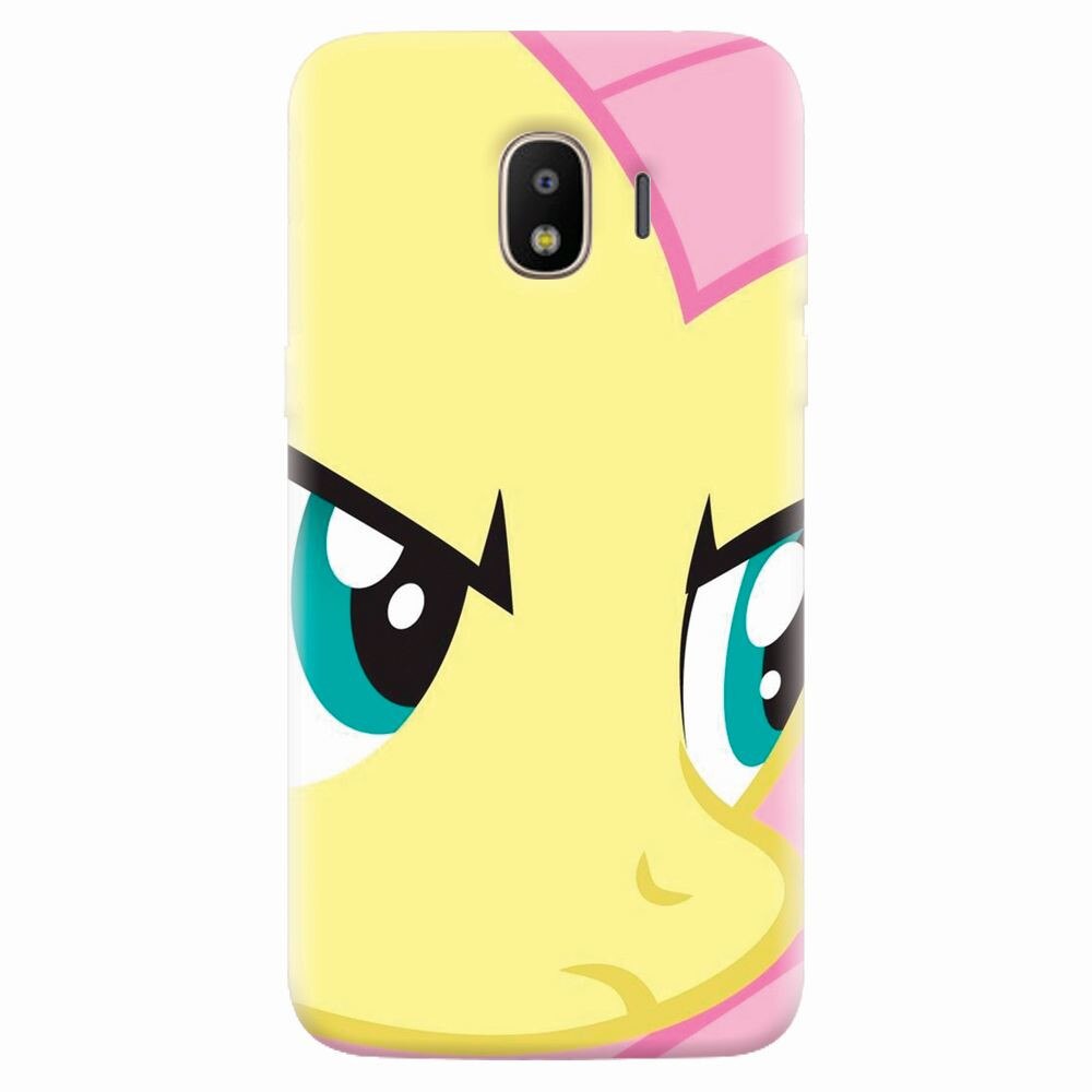 Husa silicon pentru Samsung Galaxy J2 pro 2018, Close Up Fluttershy My Little Pony Friendship Is Magic