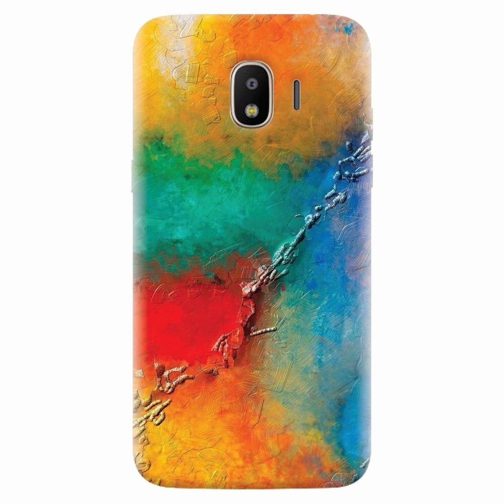 Husa silicon pentru Samsung Galaxy J2 pro 2018, Colorful Wall Paint Texture