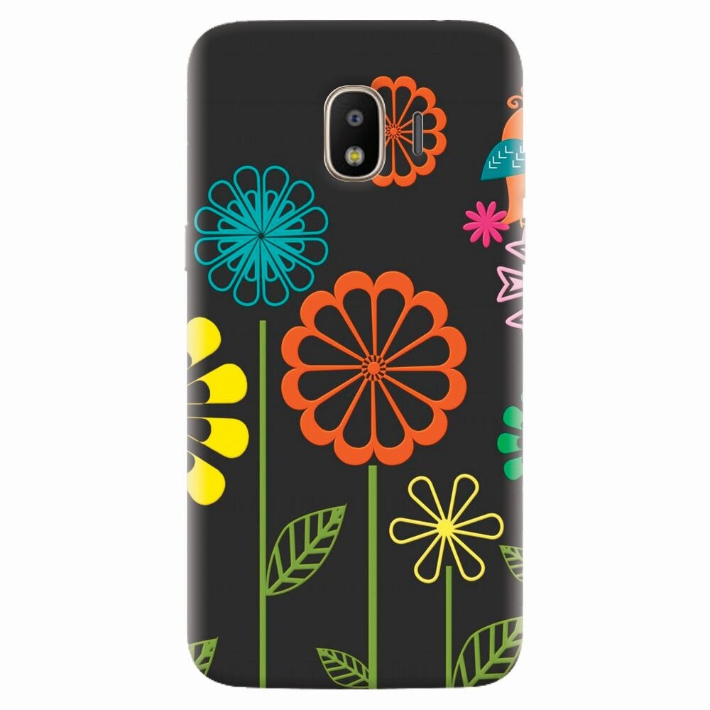Husa silicon pentru Samsung Galaxy J2 pro 2018, Colorful Spring Birds Flowers Vectors