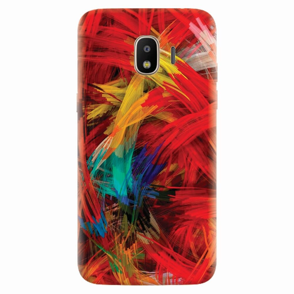 Husa silicon pentru Samsung Galaxy J4 2018, Colorful Digital Painting Strokes